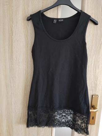 Čierne predĺžene tielko, xs