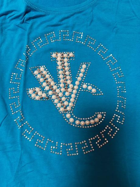 Tyrkysové tielko s aplikáciou, m