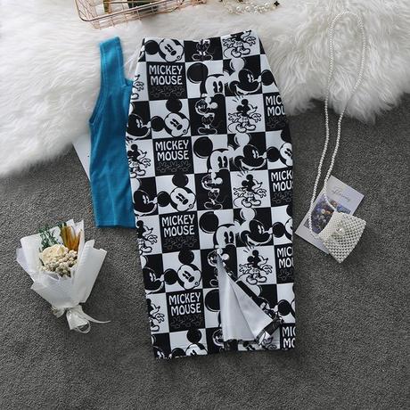 Sukna mickey black/white, s