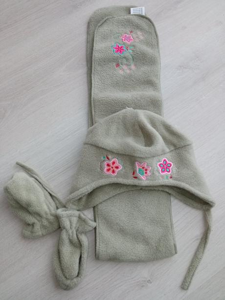 Dievčenský set čiapka šál rukavice, cactus clone,80 / 86 / 92