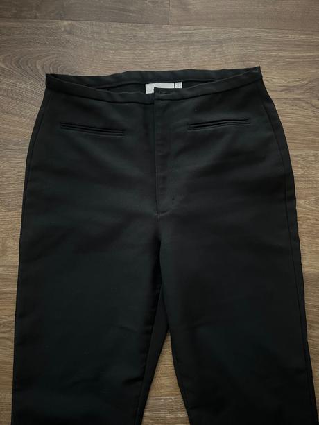 Elastické čierne nohavice, l