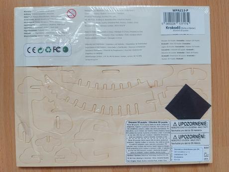 3d drevene puzzle krokodil, 