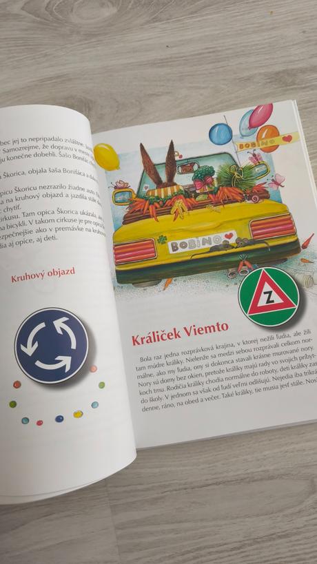 Detská rozprávková kniha o dopravných značkách, 
