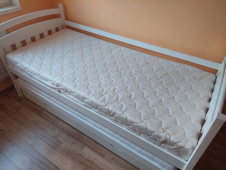 Posteľ s prísteľkou a šuflíkmi, šírka (cm): 90,dĺžka (cm): 200