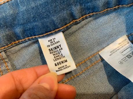 Riflové šortky, h&m,36