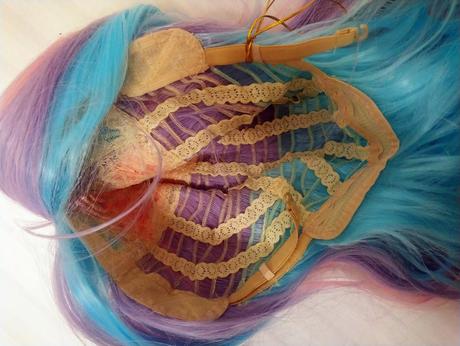 Dlhá viacfarebná parochňa, 65 cm, č. 4120602,