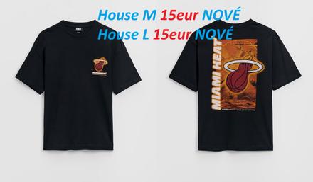 Tričko nba miami heat čierne, house,l / m