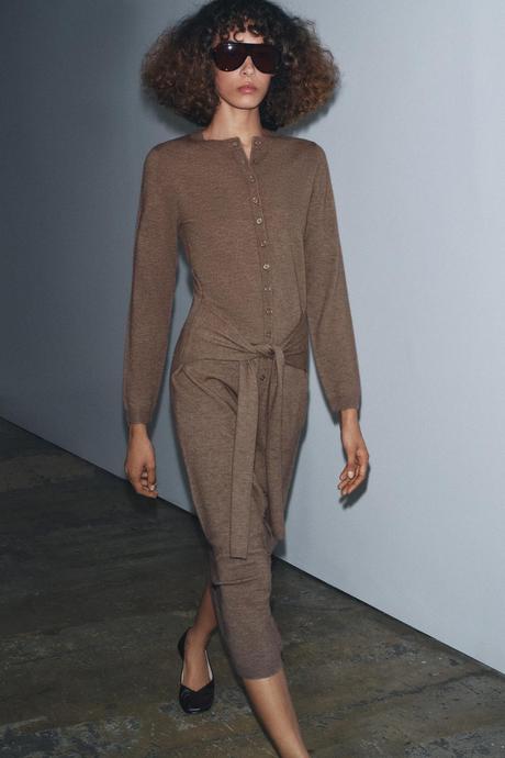 Zara - dlhé pletené šaty, zara,m