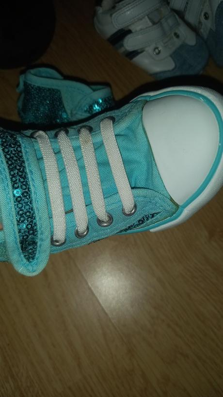 Flitrovane botasky sv.modre, h&m,23