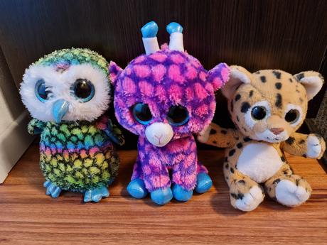 Veľké plyšáky s trblietavými očkami, super stav, 