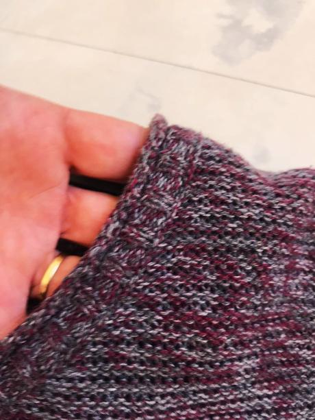 Dlhý melírovaný pulóver/minišaty, xl