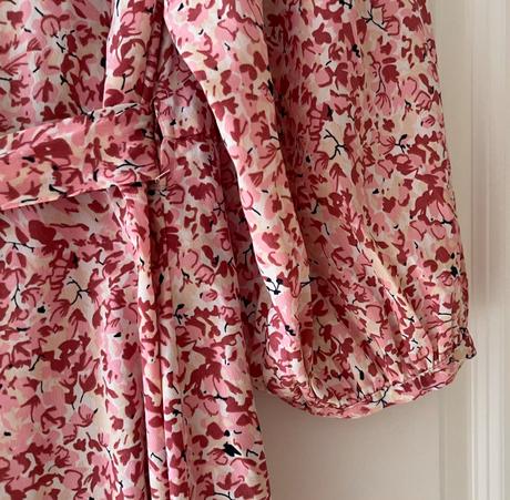 Ružové kvetované zavinovacie šaty, only, m/38, only,m