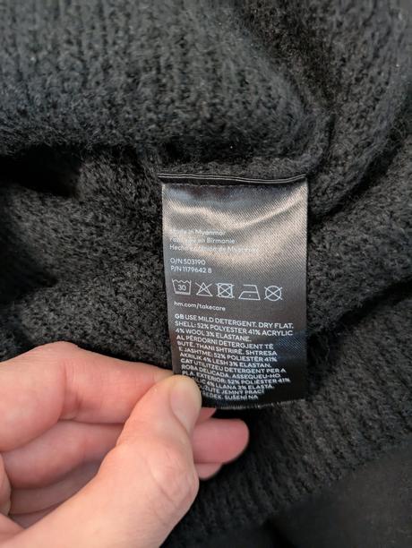 Čierne pletené šaty h&m, h&m,s