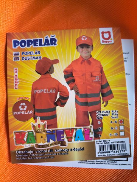 Kostým popelář - smetiar, 