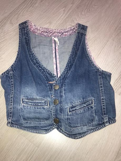 Riflová vestička, h&m,152
