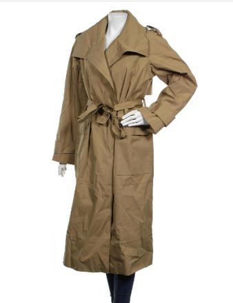 Oversize tmavobéžový trenchcoat asos, s