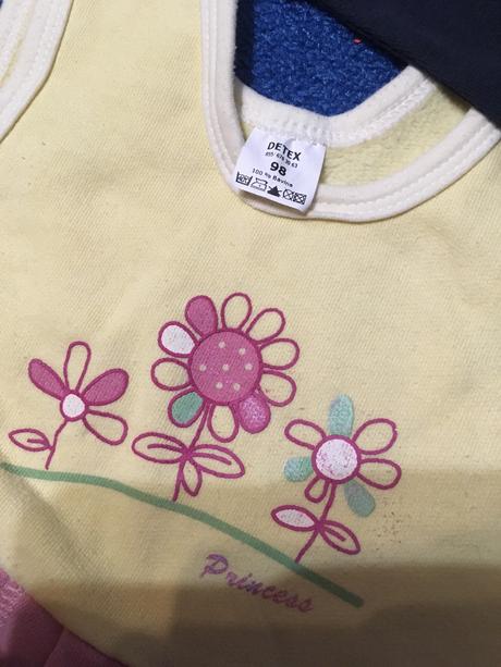 Tepláčiky princess 92/98 a tričko, 86–98