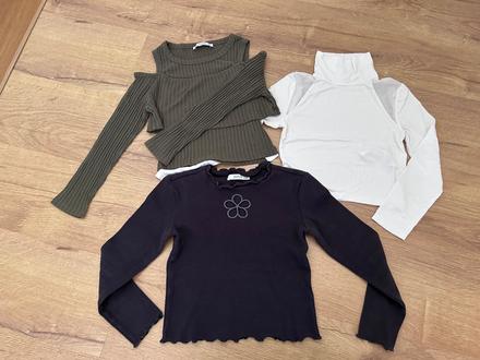 Crop top s dlhým rukávom, reserved,134