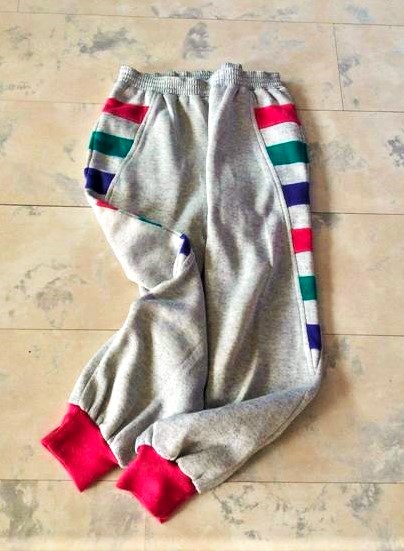 Hrubšie tepláky pre obézn.dieťa, 128