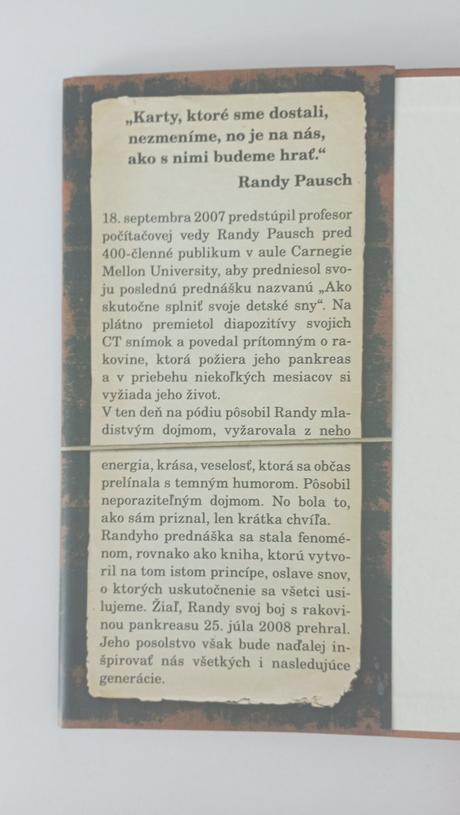 Posledná prednáška, 