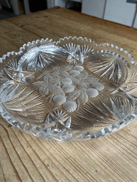 Brúsená misa krištáľ,