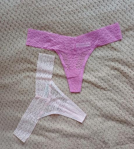 2 ks čipkované tangá nohavičky, l / m