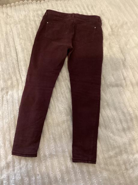 Bordové nohavice, f&f,38