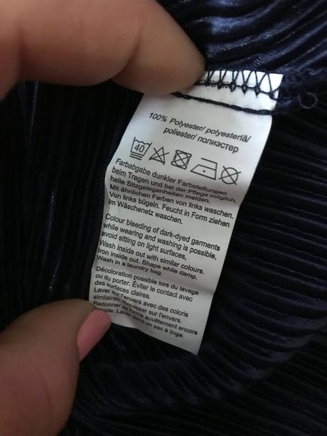 Modré šaty s dlhým rukávom, 44