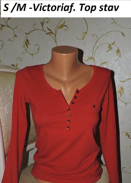 Dámske červené tričko, s