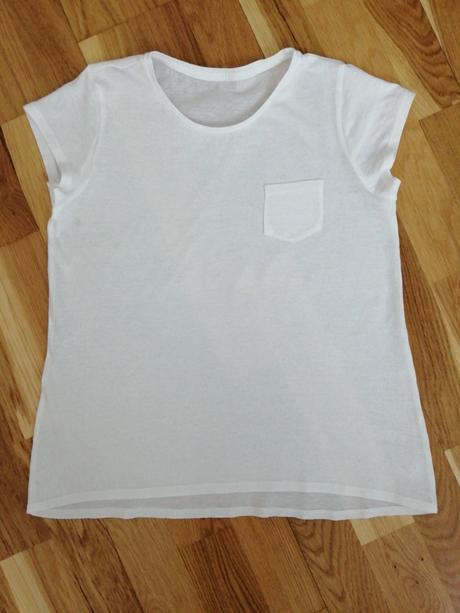 Biele bavlnené tričko, cactus clone,152