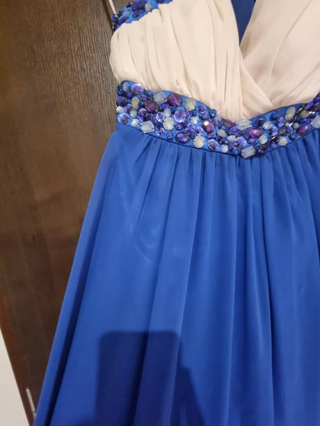 Kráľovsky modré spoločenské šaty, m