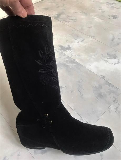 Semišové kožené čižmy 39/40, 39