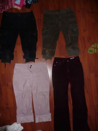 Zánovné 3/4 elastické nohavice a 1ks dlhé , 3,-ks, 38