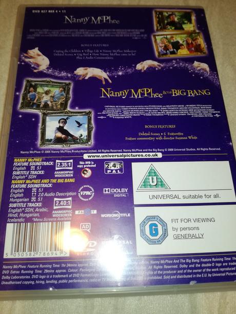 Dvd nanny mcphee 1+2 sp20,