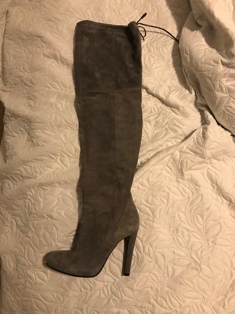 Kožené čižmy nad koleno italy 37, 37