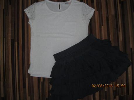 Komplet - tričko plus sukňa, h&m,104