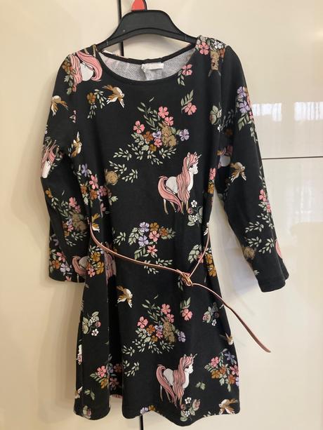 Šaty s opaskom, h&m,110