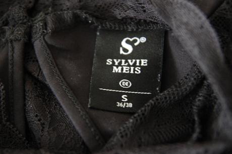 Čierny body top s čipkou, s/m, s