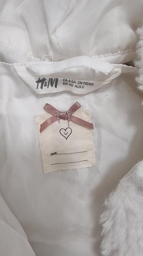 Kabátik s uškami, h&m,110