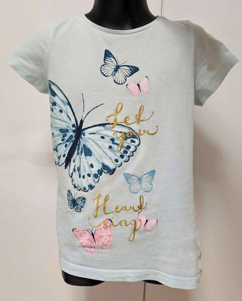 Tričko s motýlikmi, h&m,140