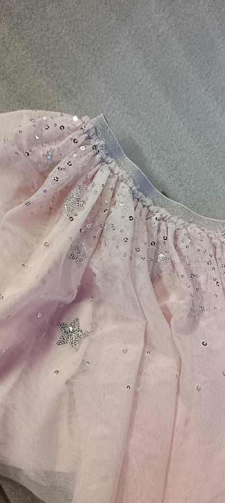 Ružová trblietavá suknička, 128