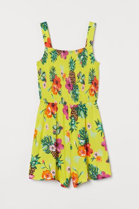 158/164 h&m kvietkovany overal,playsuit,13-14 r., h&m,164