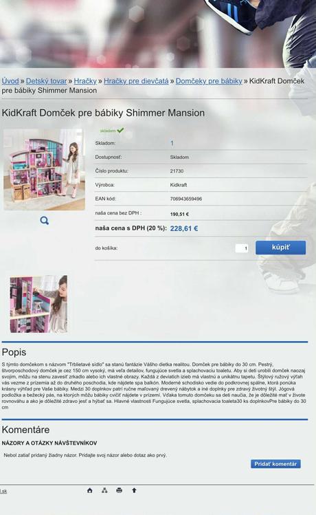 Kidkraft domček pre bábiky shimmer mansion, 