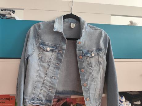 Dievčenská rifľová bunda č.eur 152, denim,152