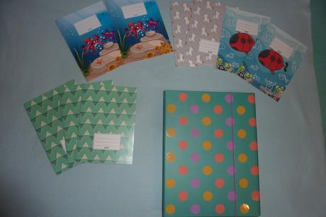 Veľké tvrdé dosky do školy + 9xzošity, 