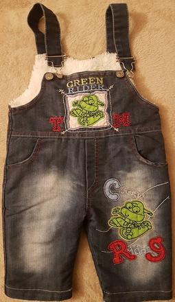 Detské zateplené rifle na traky veľkosť 62 - 68, 62