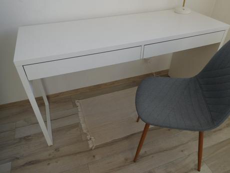 Stol písací biely  142 x 50 cm + stolička pevná,, 