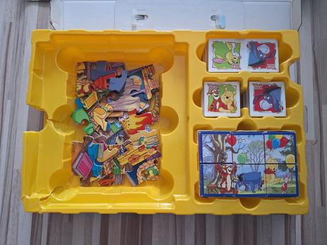 Macko pooh puzzle kocky domino pexeso 4v1, 