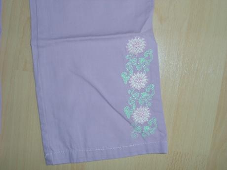 Ruzove dievcenske nohavice, 140