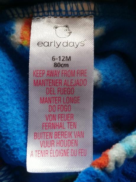 Modré fleesové tepláky s motívom, early days, early days,80